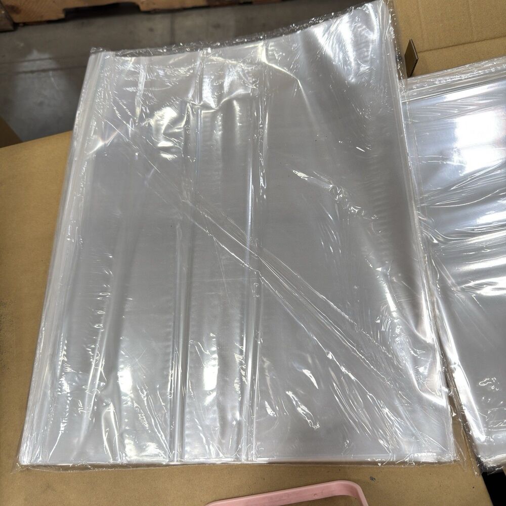 20x30 100 Count Clear BOPP Flat Poly Bags Papermart 1.2 Mil Bulk Lot Photography